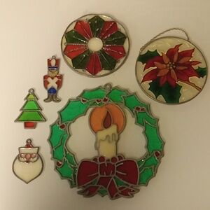Vintage Christmas Suncatchers or Ornaments